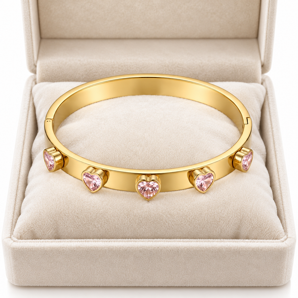 Lavi Gold Heart Brick Bracelet