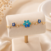 Blue Flower Chain Bracelet