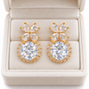 Ball Crystal Flower Earrings