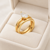 Crystal Pear Cut Ring