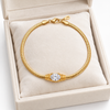 Oval Cut Snake Chain Bracelet
