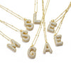 Diamond Studded Bubble Letters~ Necklace