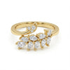 Leaf Cluster Studded Ring