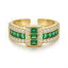 Emerald Bow Studded Ring