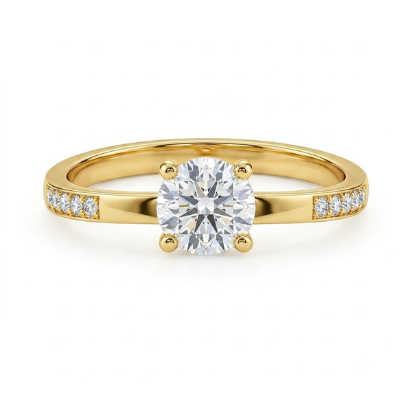Bow Diamond Studded Ring