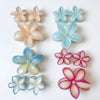 Close-up of the Belle Flower Claw Clip- Set of 3 showing floral motif
