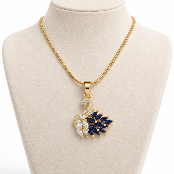Blu Swan Pendent Necklace