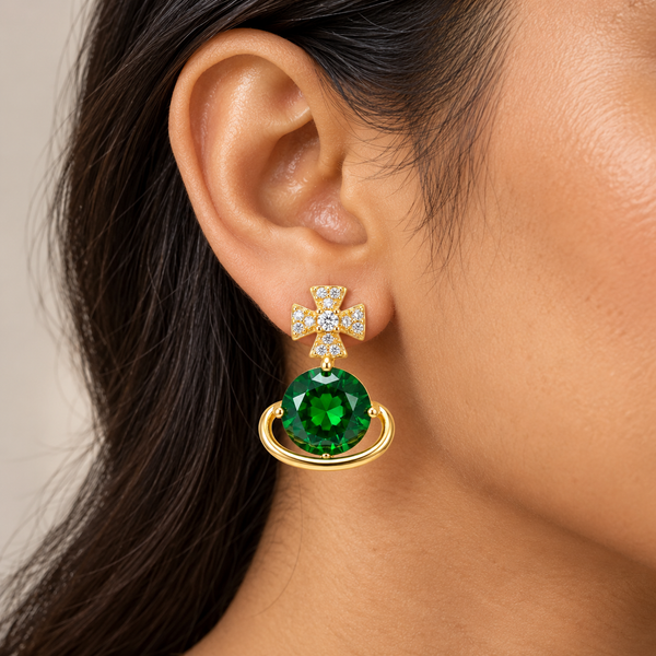 Emerald Orbit Earring