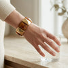Marbel Pattern Acrylic Bracelet - Brown