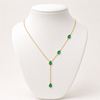 Emerald Side Drop Necklace