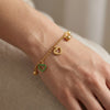 Halo Heart Charms Bracelet