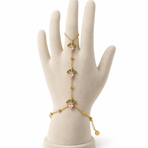 Pink Tulip Hand Chain