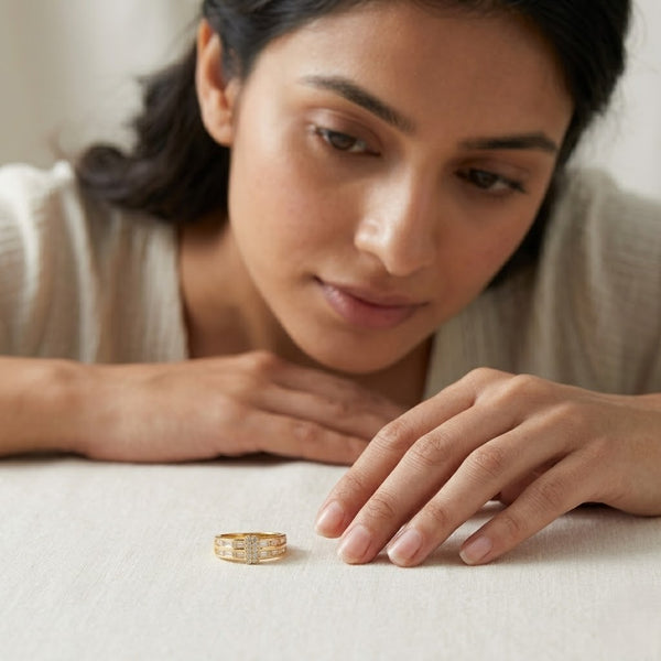 Onyx 24K Gold Plated Ring