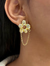 floral chain earrings