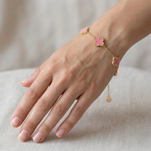 Pink Clover Bracelet