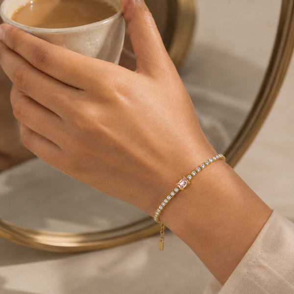 Pink Charm Nene Tennis Bracelet