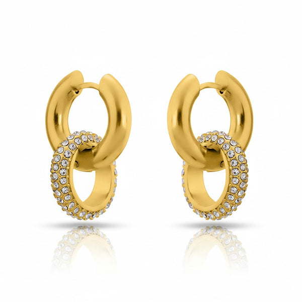 Shimmering Double Hoop Earrings