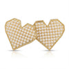 Close-up of the Pearl Studded Heart Hair Clip showing heart motif