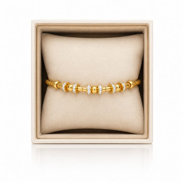 Orlena Zirconia Sparkling Disc Bracelet