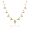 Disc Crystal Charm Necklace