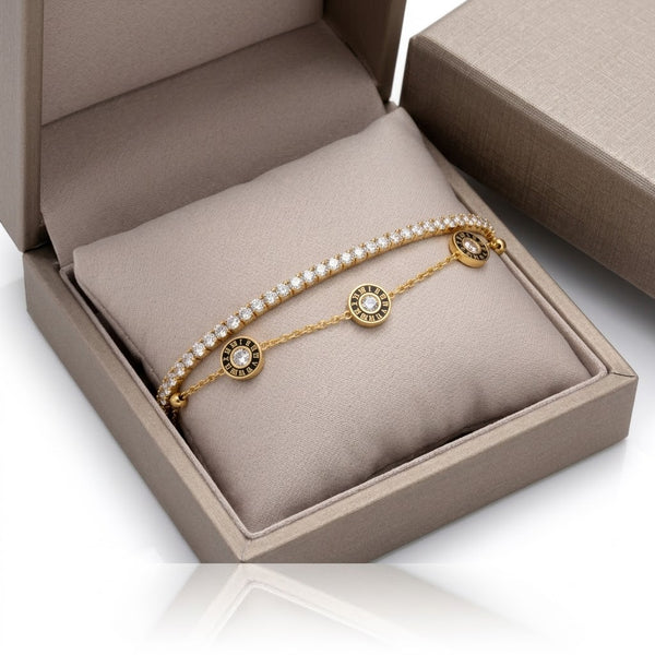 Double Layer Roman Stud Nene Bracelet