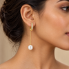 Studded Dangle Pearl Earrings