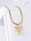 Bow Heart Necklace