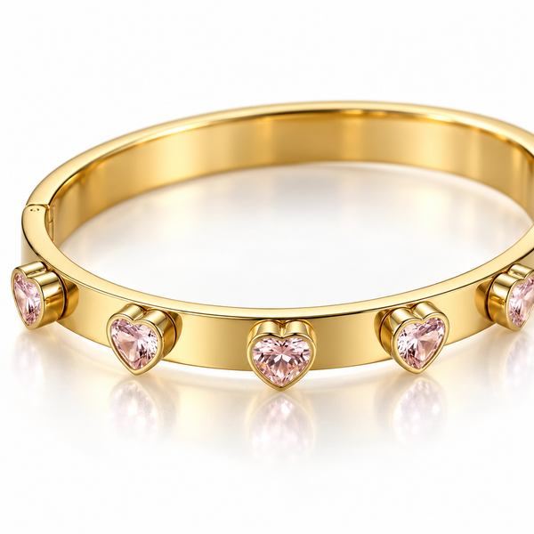 Lavi Gold Heart Brick Bracelet