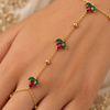 Ruby Tulip Hand Chain