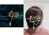 Midnight Garden Sonata Hair Clip hair barrette worn on model – styled for women