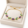 Blue Stardust Tulip Bracelet Adjustable