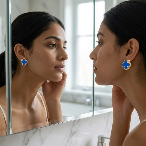 Blue Cleef Earrings