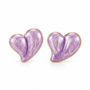 Glazed Purple Heart Earring