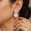 Ball Crystal Flower Earrings