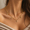 Teardrop Crystal Wave Chain Necklace