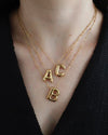 Viral Gold Bubble Letters Necklace