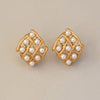 Square Pearl Stud Earring