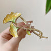 Kopida Ginkgo Leaf Twist Clip hair claw clip – alternate angle
