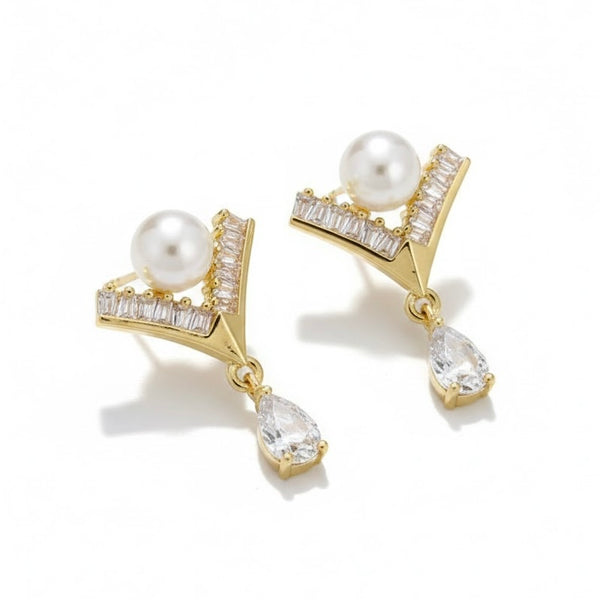 V Shape Teardrop Earrings