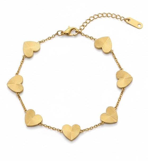 Gold heart Bracelet