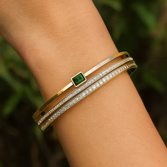 Emerald Stack Bangle