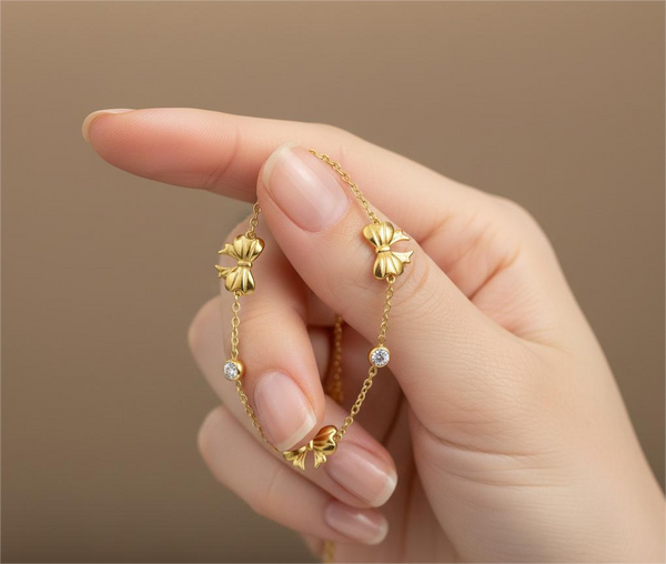 Alt Bow Stud Chain Bracelet