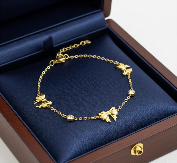 Alt Bow Stud Chain Bracelet