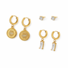 Vintage Rectangle Crystal Earring Set