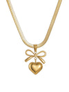 Bow Heart Necklace