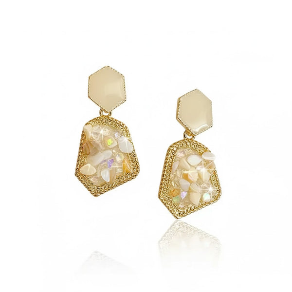Crystal Yellow Dangler Earrings