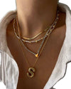 Viral Gold Bubble Letters Necklace