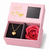 Solid Gold Dainty HeartNecklace with Rose Box
