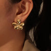 Camellia Flower Stud Earrings