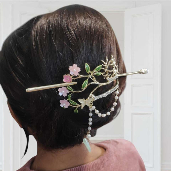Midnight Garden Sonata Hair Clip hair barrette – alternate angle